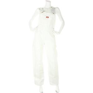 Dickies White Grunge Festival Work Workwear Painter Denim Jean Bib Overalls